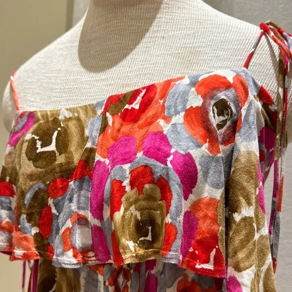 Hello Miss Pink and Red Ruffled Tiered Sundress - Picture 2 of 4